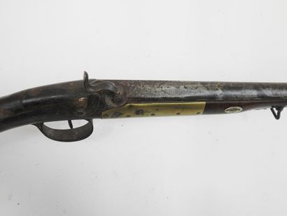 FRANCE. Single shot flintlock shotgun converted...