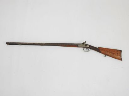 FRANCE. Percussion shotgun, walnut frame,...