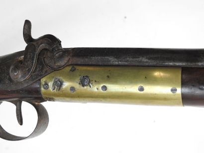 FRANCE. Single shot flintlock shotgun converted...