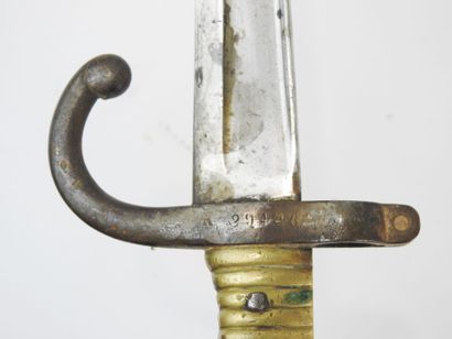 FRANCE. Chassepot bayonet with brass handle...