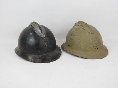 FRANCE. Lot of 2 Adrian helmets model 1926...