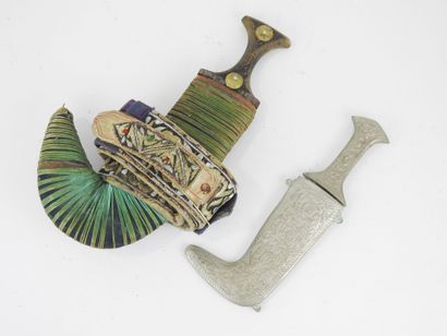 MIDDLE EAST. Set of two Yemeni Jambiya, one...