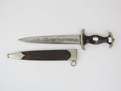 GERMANY. SA dagger model 1933, wooden handle,...