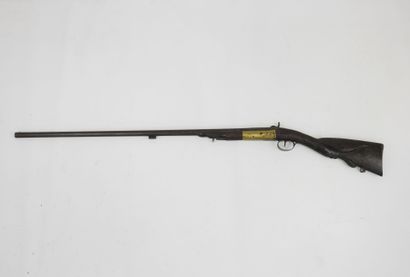 FRANCE. Single shot flintlock shotgun converted...