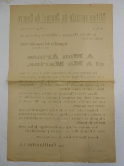 POSTERS. Speech in French of the German chancellor...