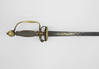 FRANCE. Uniform sword with gilt brass mounting,...