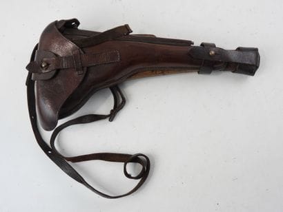 GERMANY. EQUIPMENT. Leather Lüger P08 artillery...