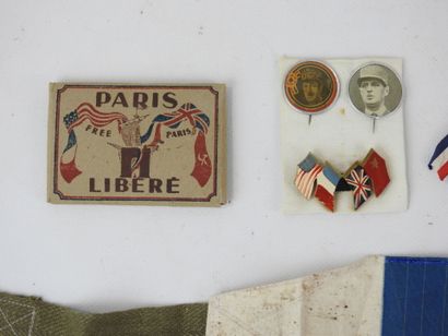 FRANCE. Lot d'insignes FFI métalliques divers,...
