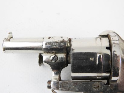 BELGIUM. Small nickel-plated steel pinfire...