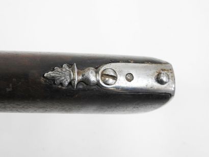 SPAIN. Hunting rifle with carved walnut frame,...