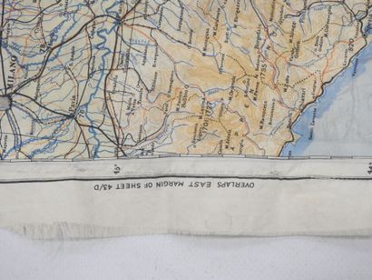 EQUIPMENT. USA. Cotton escape handkerchief...