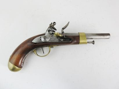 FRANCE. Flintlock cavalry pistol model AN...