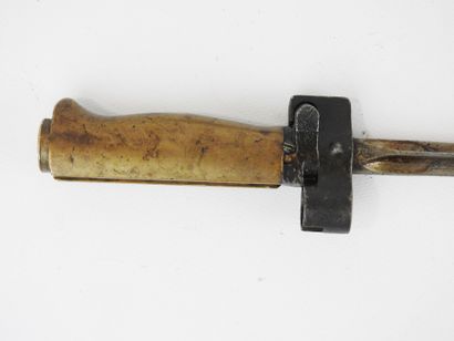 FRANCE. Lebel bayonet with brass handle,...