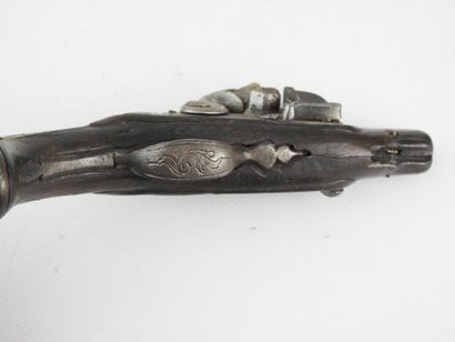 FRANCE. Small flintlock travel pistol with...