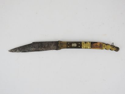 SPAIN. Navaja knife with handle decorated...
