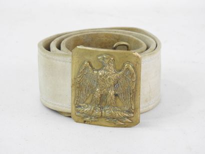 FRANCE. EQUIPMENT. White buffalo belt with...