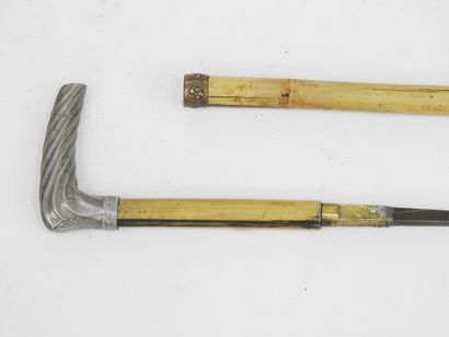 FRANCE. CANNES. Sword cane with bamboo shaft,...