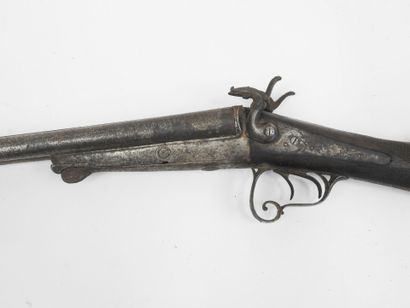 FRANCE. Pinfire shotgun, back plate engraved...
