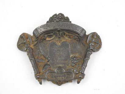SOUVENIRS. Plaque en acier 