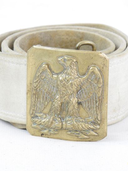 FRANCE. EQUIPMENT. White buffalo belt with...