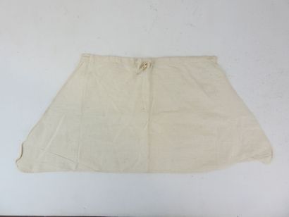 FRANCE. Neck cover in white calico ecru type...