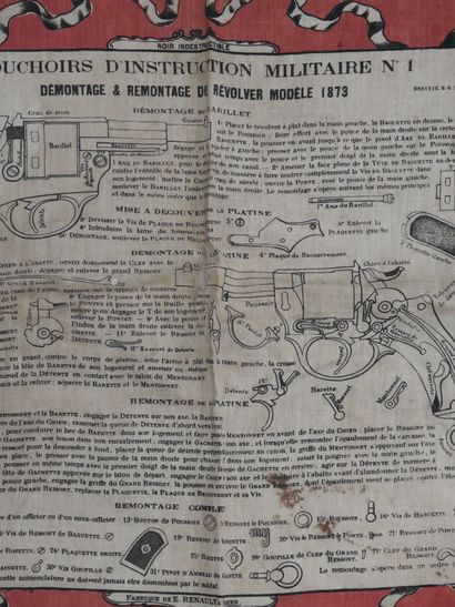 FRANCE. Mouchoir d'instruction militaire...
