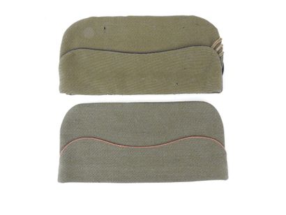 FRANCE. Lot of 2 police caps khaki, captain...