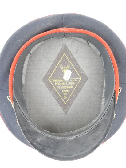 USSR. Police officer's cap with scarlet headband...