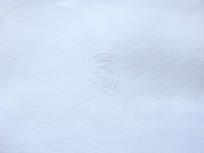 Seven damask napkins decorated with ears...
