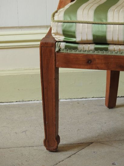 Fireside chair in natural wood with gondola...