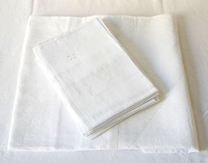 Linen set with a tablecloth 240 x 165 cm...