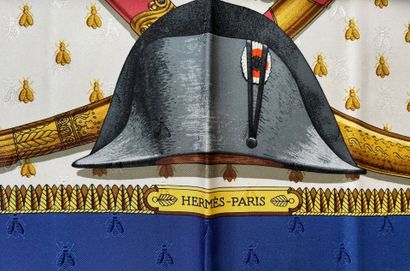 HERMES - Paris : Carré de soie décor Napoléon...