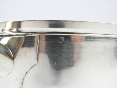 Silver saucepan Vieillard. Monogrammed 