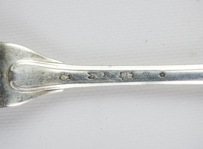 Suite of three silver flatware, Paris 1767-8...