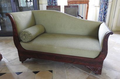 Mahogany and mahogany veneer meridian, one...