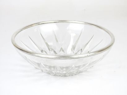 Salad bowl in Val-St-Lambert crystal with...