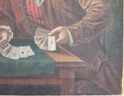 Ecole ITALIENNE du XVIIIème siècle : Joueurs...