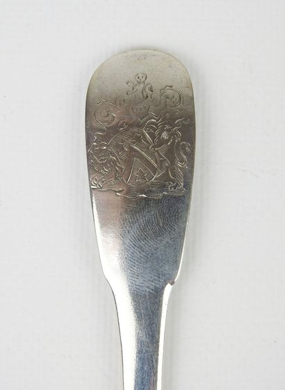 Suite of three silver cutlery, Strasbourg...