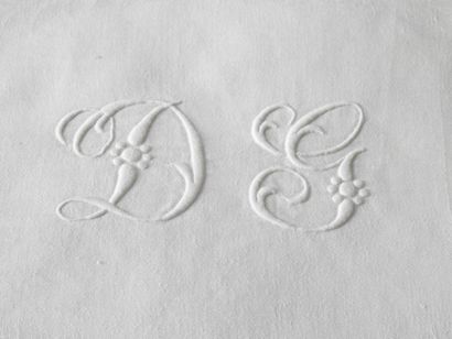 Two Large Banquet Tablecloths - Damask of...