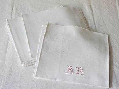 Twelve Large Napkins with hunting decor and...