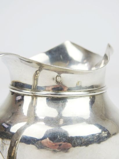Creamer in silver Vieillard of form pansue....