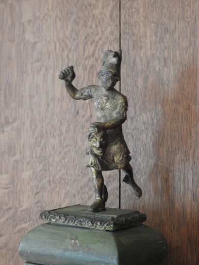 Cartel with bell and its base of lamp out...