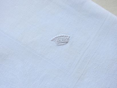 Six Large Napkins figured with a crown of...