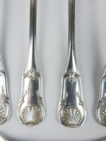 Suite of ten silver cutlery, Paris Minerve...