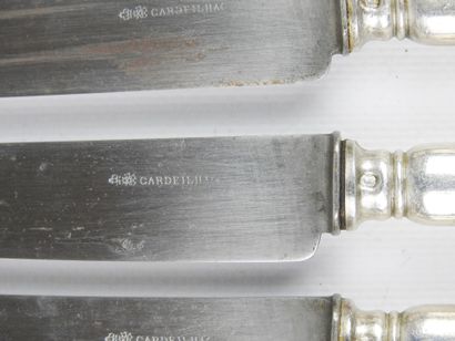 Suite of twelve large knives with steel blade...
