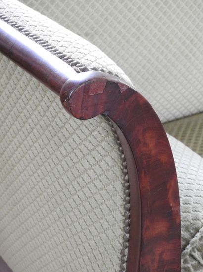 Mahogany and mahogany veneer meridian, one...