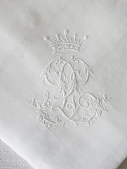 Pair of pillowcases chiffonized S.C. under...