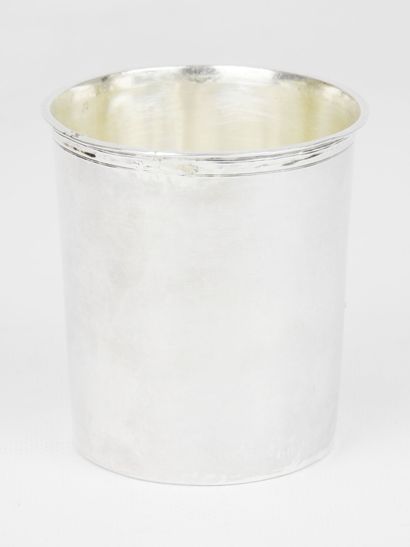 Large straight silver kettledrum 1st cock...