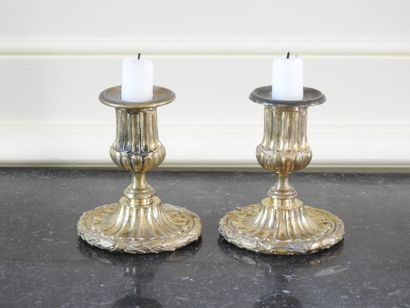 Pair of toilet candlesticks in the Louis...