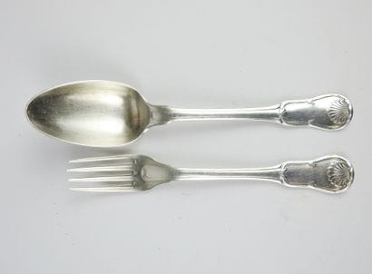 Suite of three silver flatware, Paris 1767-8...